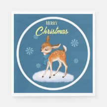 Cute hert-kerstpapier Napkin