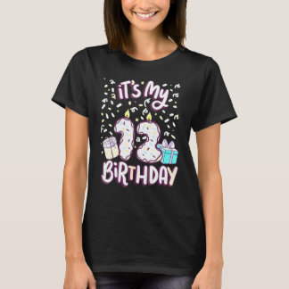 Cute Het Is Mijn 12e Verjaardagstaart Donut 12 Jaa T-shirt