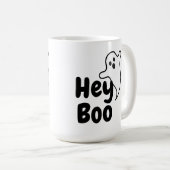 Cute Hey Boo Drôle Fantôme Halloween Café Mug (Devant droit)
