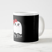 Cute Hey Boo Halloween Design Extra Grote Beker (Voorkant rechts)