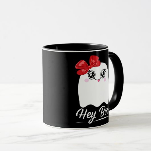 Cute Hey Boo Halloween Design Mok (Voorkant rechts)