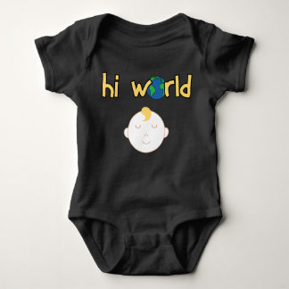 Cute Hi World Baby Bodysuit