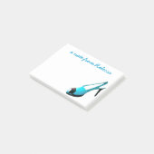 Cute High Hiel Shoe Turquoise Post-it® Notes (Schuin)