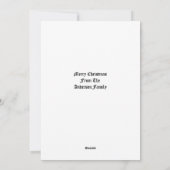 Cute Highland Cow Family In Snowy Woodland Sunset Feestdagenkaart (Achterkant)