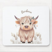 Cute Highland Koe Muismat (Voorkant)