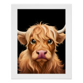 Cute Highland Koe Perfect Poster (Voorkant)