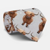 Cute Highland Koe Stropdas (Opgerold)
