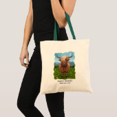 Cute Highland Koe Tote Bag (Voorkant (product))
