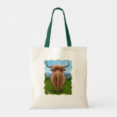 Cute Highland Koe Tote Bag (Achterkant)