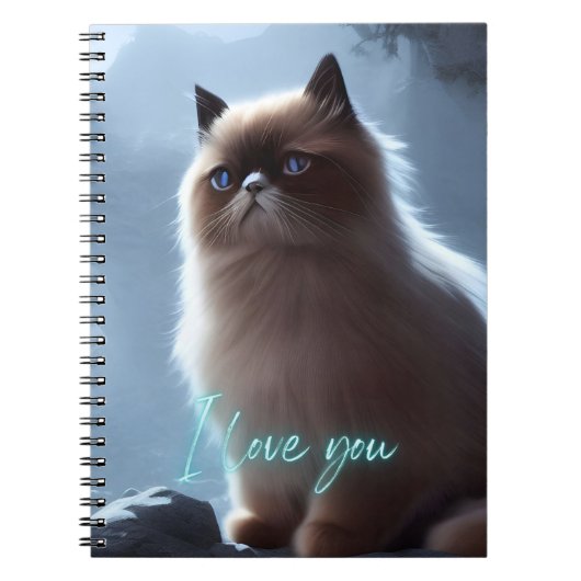 Cute Himalayan Chat I Love You Journal (Devant)