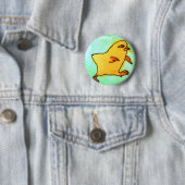 Cute hip Easter chick retro illustratie Ronde Button 5,7 Cm (In situ)