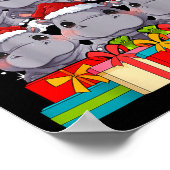 Cute Hip Le Hiptamus Christmas Tree Xmas Hat  Poster (Hoek)