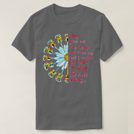 Cute hippie Drift rock on roll flower T-shirt (Design voorkant)