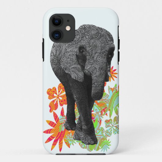 Cute Hippie Elephant iPhone5 hoesjes (Achterkant)