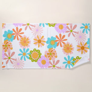 Cute Hippie Flower Pattern Strandlaken