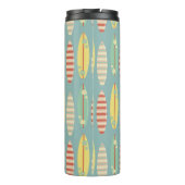 Cute Hippie Hawaii Surfboard Pattern Blue Thermosbeker (Achterkant)