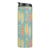 Cute Hippie Hawaii Surfboard Pattern Blue Thermosbeker (Geroteerd rechts)