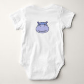 Cute Hippo Baby Bodysuit (Achterkant)