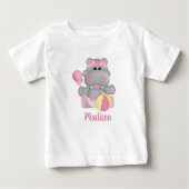 Cute Hippo Baby Rattle T-Shirt (Voorkant)