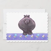 Cute Hippo Baby shower Kaart (Achterkant)