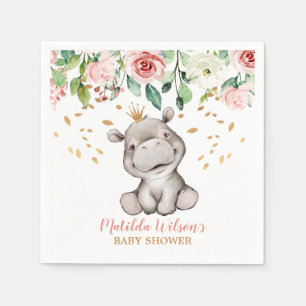 Cute Hippo Baby shower Napkins Servet