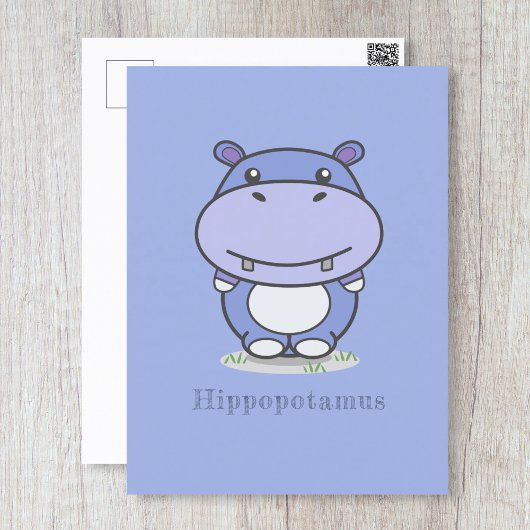 Cute Hippo Briefkaart