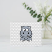 Cute Hippo Briefkaart (Staand voorkant)