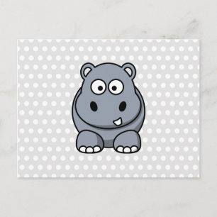 Cute Hippo Briefkaart