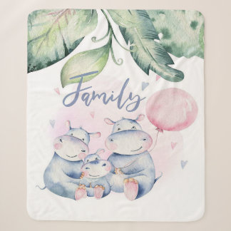 Cute hippo | cadeau voor Décor Sherpa Deken