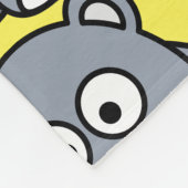 Cute Hippo Cartoon Fleece Blanket (Hoek)