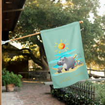 Cute Hippo Fun in the Sun Beach Day