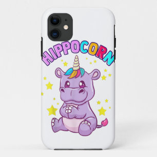 Cute Hippo Funny Cartoon Phone Case voor iPhone