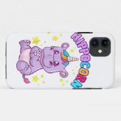 Cute Hippo Funny Cartoon Phone Case voor iPhone (Achterkant (horizontaal))