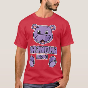 Cute Hippo Grandma Funny Grandma T-shirt
