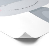Cute Hippo. Poster (Hoek)