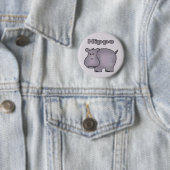 Cute Hippo Ronde Button 5,7 Cm (In situ)
