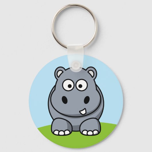 Cute Hippo Sleutelhanger (Voorkant)