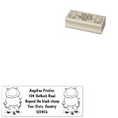 Cute hippo springende cartoon illustratie 	rubberstempel (Gestempeld)