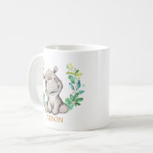 Cute Hippo, un animal Safari, café Mug (Devant gauche)