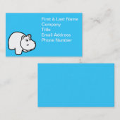 Cute Hippo Visitekaartjes (Voorkant / Achterkant)