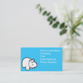 Cute Hippo Visitekaartjes (Staand voorkant)