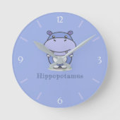 Cute Hippo Wall klok (Voorkant)
