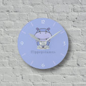 Cute Hippo Wall klok