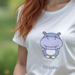 Cute Hippo Woman T-shirt