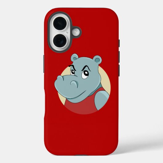 Cute hippopotamus cartoon Case-Mate iPhone case (Achterkant)