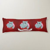 Cute hippopotamus cartoon lichaamskussen (Achterkant)