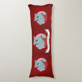 Cute hippopotamus cartoon lichaamskussen (Voorkant Verticaal)