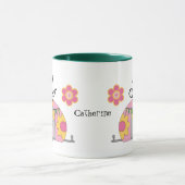 Cute Hippy Camper Personalized Mok (Midden)