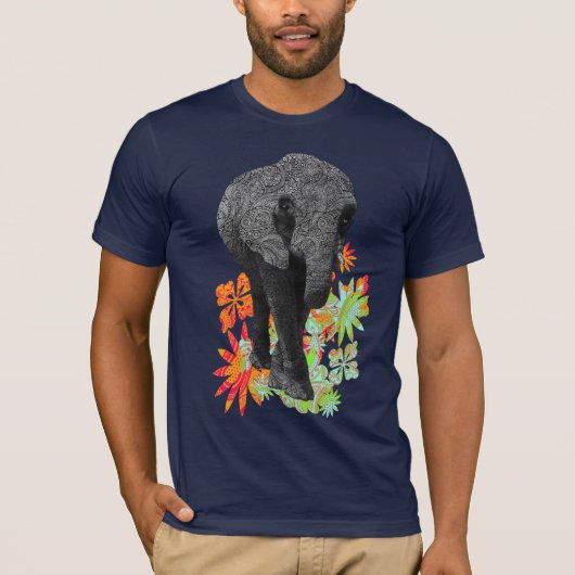 Cute Hippy Elephant t - shirts (Voorkant)