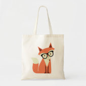 Cute Hipster Fox Budget Canvas tas (Voorkant)